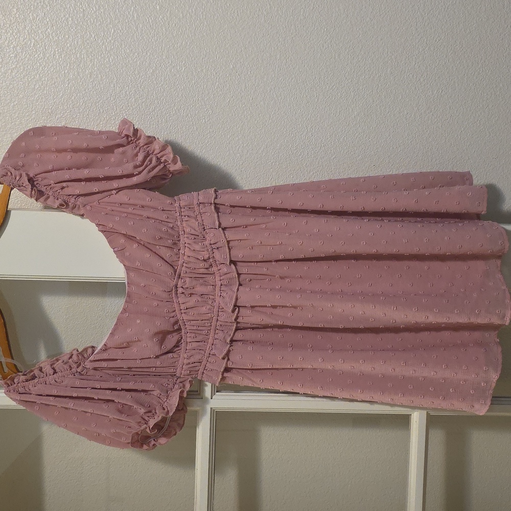 Lush Pink Textured Mini Dress